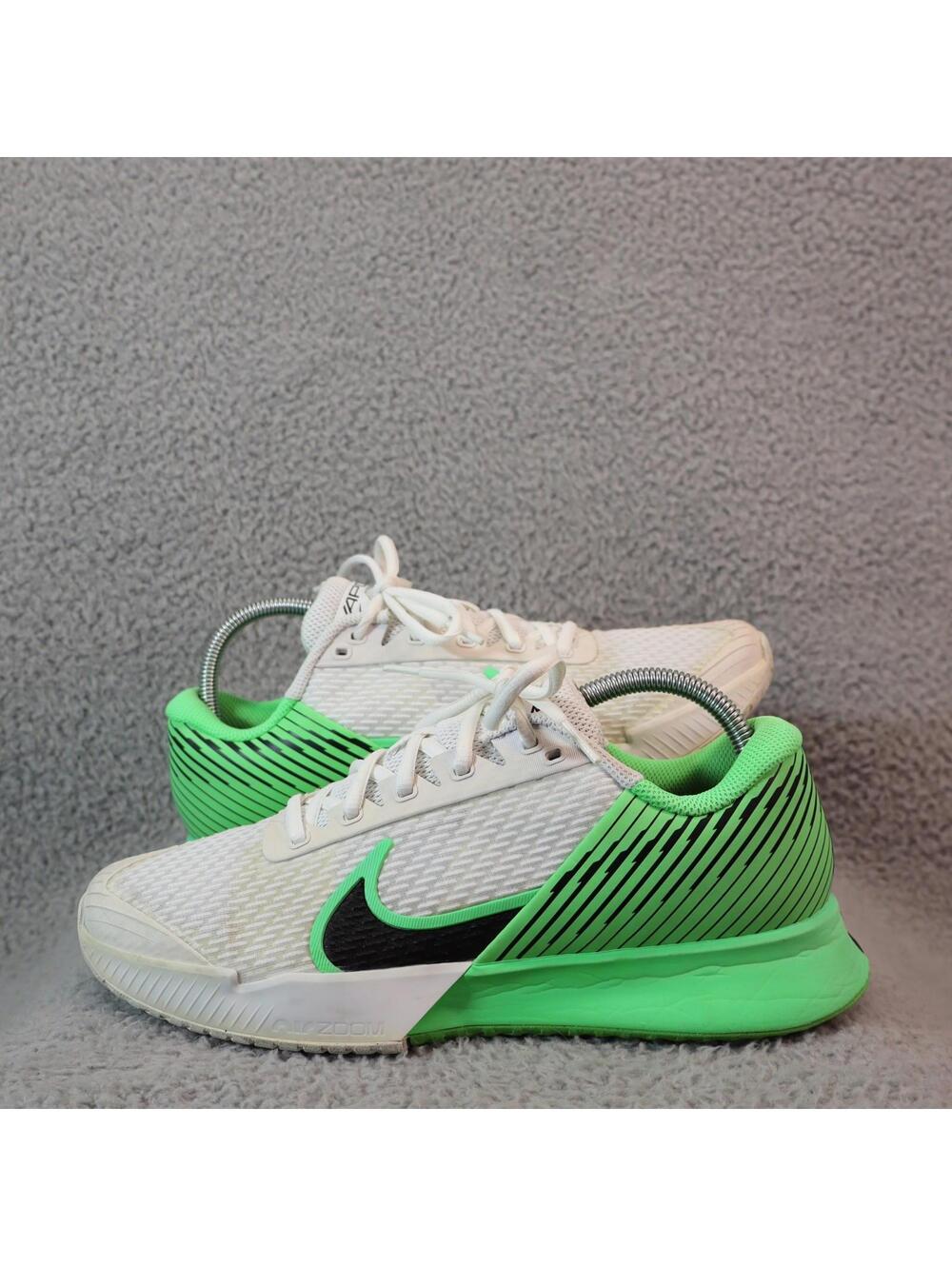 Nike Zoom Vapor Pro Women Size 9 White & Green Running Shoes